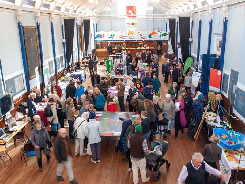 floods exhibition from above